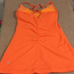 Orange Lululemon sports bra tank size 4
